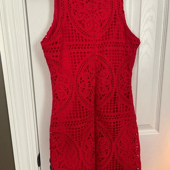 J.O.A. Red Lace Halter Mini Dress - Picture 5 of 5